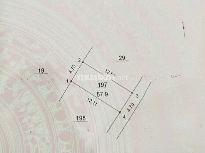 Bán đất Phú Mỹ, Biên Giang, DT58m2, MT4.7m, 2.95 tỷ Hà Đông