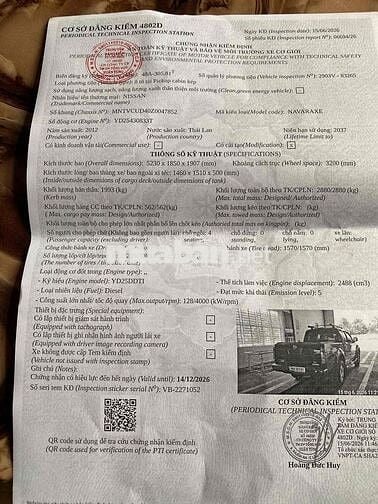 Nissan Navara 2012 Số sàn Đen Thái Lan