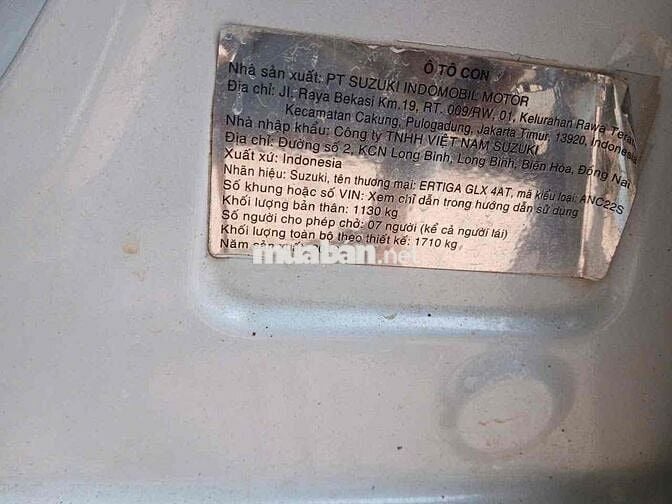 Suzuki Ertiga GLX 4AT 2019 Trắng Indonesia