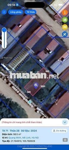 LÔ ĐẤT DỊCH VỤ ĐẸP NHẤT TỔ 5 QUANG MINH, MÊ LINH, HÀ NỘI