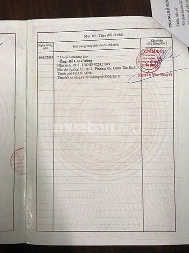 Bán Nhà : 7/12 Chấn Hưng - P.6 - Q.Tân Bình - Tp.HCM