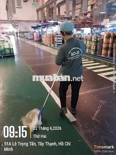*** nhân viên vệ sinh nhà xưởng bao cơm trưa