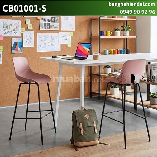 Ghế quầy bar thân nhựa chân sắt CB01001-S tại HCM - 950.000đ