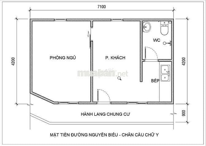 Căn hộ mới xây, sạch sẽ thoáng mát, phù hợp cho hộ gia đình nhỏ 3 ng