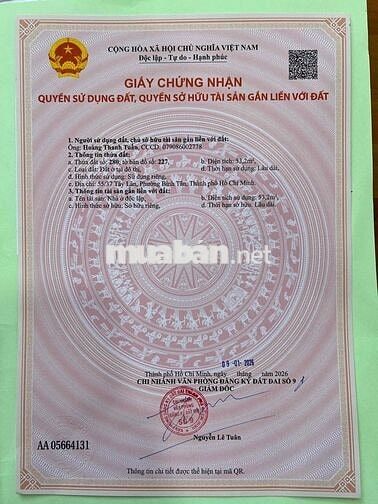 NHÀ SHR MẶT TIỀN KINH DOANH GIÁ CHỈ BẰNG 01 CĂN HỘ BÌNH DÂN