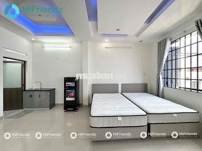 Cho thuê căn hộ ban công full nội thất - free xe