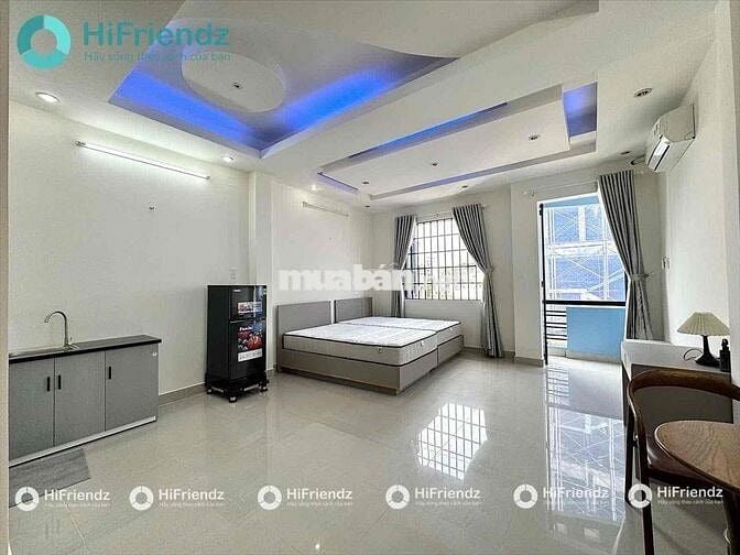 Cho thuê căn hộ ban công full nội thất - free xe