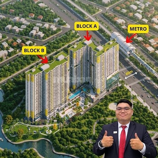 Hàng Hiếm Cạnh Metro: Căn Góc 3PN 1 Căn/Tầng, P.Khách Siêu rộng
