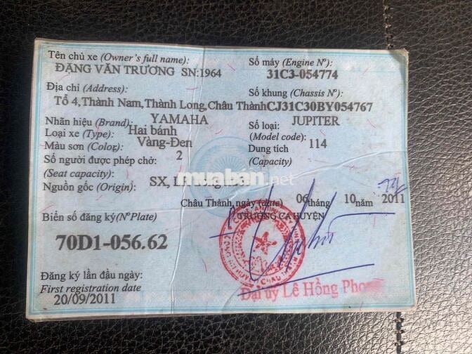Yamaha Jupiter 2011 Vàng-Đen Nhập khẩu