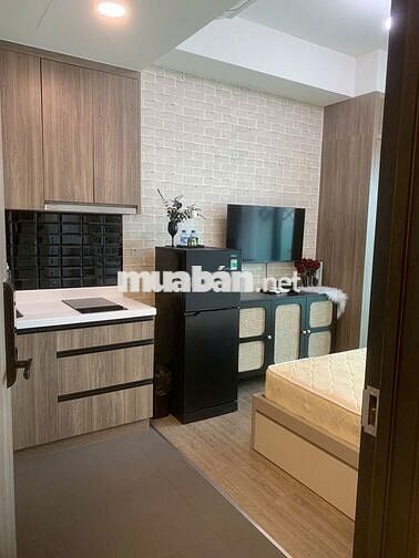 Cho thuê studio Delasol có ban công 13tr bao PQL full nội thất