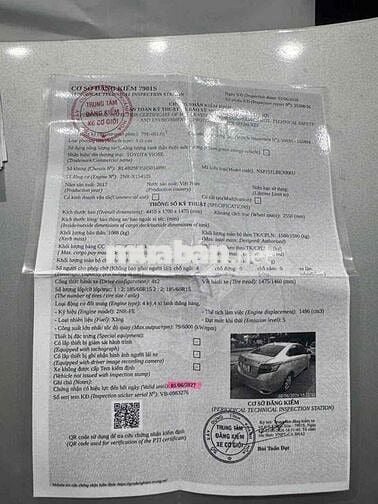 Toyota Vios 2017 Số tự động Bạc 13 vạn