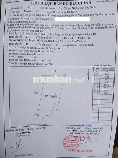 BÁN ĐẤT ĐẦU TƯ GIÁ RẺ XÃ AN NINH - TÂY NINH