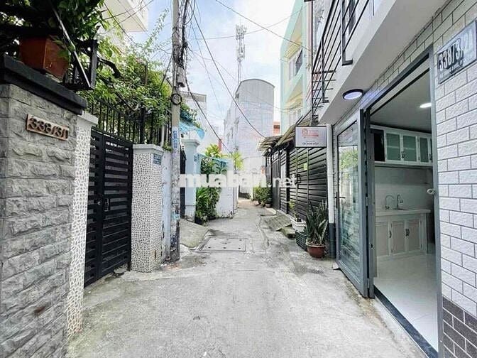 Bán nhà Nơ Trang Long,15m2; 2 Tầng, 2PN, hẻm thông tứ tung,nhà mới, TL