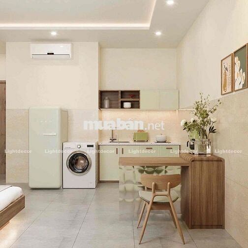 CHỈ TÍNH ĐIỆN - STUDIO LUXURY FULL NỘI THẤT MÁY GIẶT RIÊNG - THANG MÁY