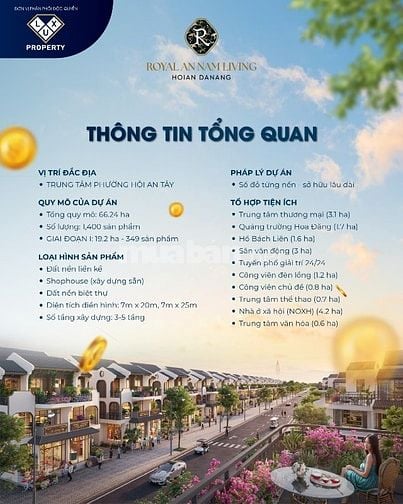 ĐỊA CHẤN HỘI AN: KHU ĐÔ THỊ ROYAL AN NAM LIVING MỞ BÁN GĐ1, CẮT MÁU CH