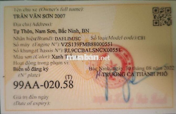 Daelim Cub 50cc 2022 Xanh Trắng 6000km