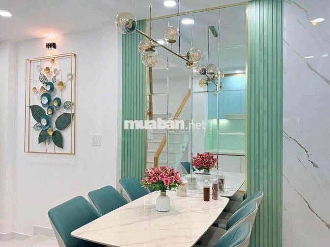 NHÀ ĐẸP Ở NGAY, HẺM XE HƠI, 120m2, 3PN 3WC, FULL NỘI THẤT CAO CẤP