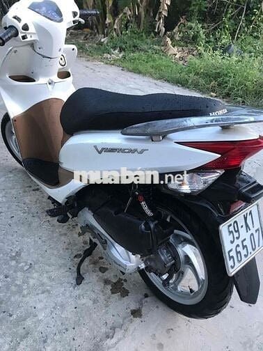 Honda Vision 2013 Trắng Bs Tphcm Giấy Tờ Đây Đu.