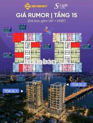 2,4TỶ CHO CĂN HỘ SLIGHT TOWER TRUNG TÂM ĐÀ NĂNG VIEW PHÁO HOA SÔNG HÀN