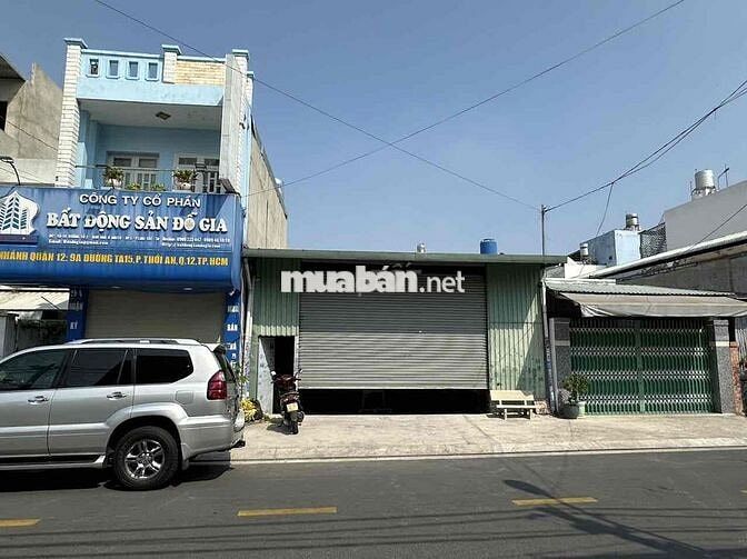 Nhà kho tiền chế, thổ cư 100% mặt tiền Thới An 15