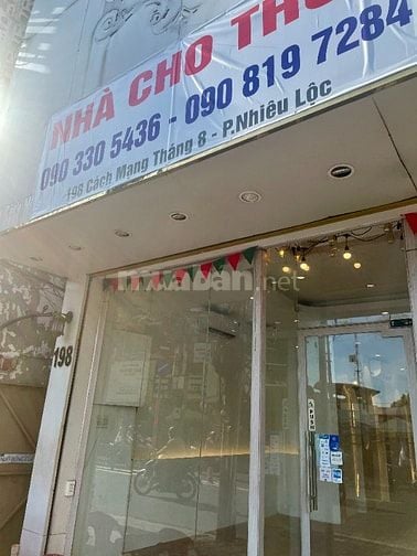 Chính chủ cho thuê, 50Tr/tháng, MT 198 CMT8 P10 Q3, DTSD 220m2, 5 tầng