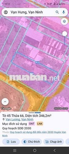 Bán 346m2 Đất - Ngang 10m - Vịnh Vân Phong, Khánh Hòa. Giá 3.5 Tỷ