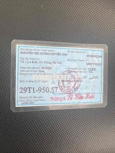 Xe máy điện Honda Click 2007 màu Đen