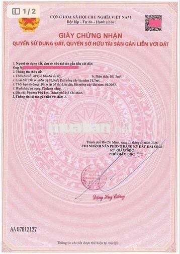ĐẤT NGAY NGÃ 4 LÊ HỒNG PHONG , PHÚ HOÀ , VUÔNG ĐẸP