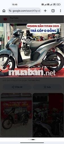 Honda Vision 2025 Thể Thao Xám đen 2800 km