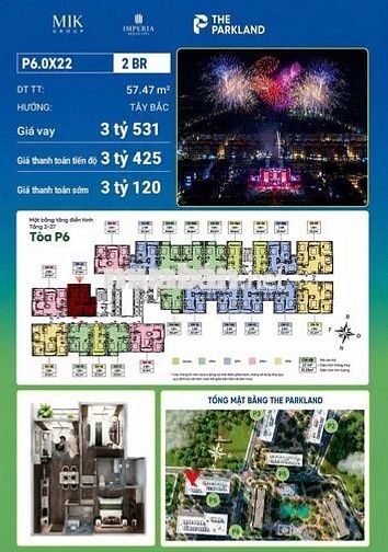 Chọn nhà mới ở Vins Ocean Park 2 - Tham khảo căn 2N 57m2 view Pháo hoa
