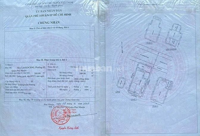 Bán nhà mặt tiền Hoa Lan, Phú Nhuận, 144m2, ngang 8m, 3 tầng, 53 tỷ