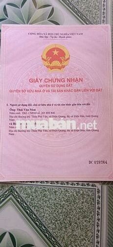 Mình cần bán lô đất đường số 5, TX. Điện Quang, 870m2, giá 90tr/ngang