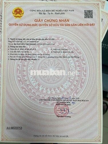 Nhà 1,5 tầng 100m2 ngang 5m Phố Vĩnh Lưu chỉ 3,2 tỷ