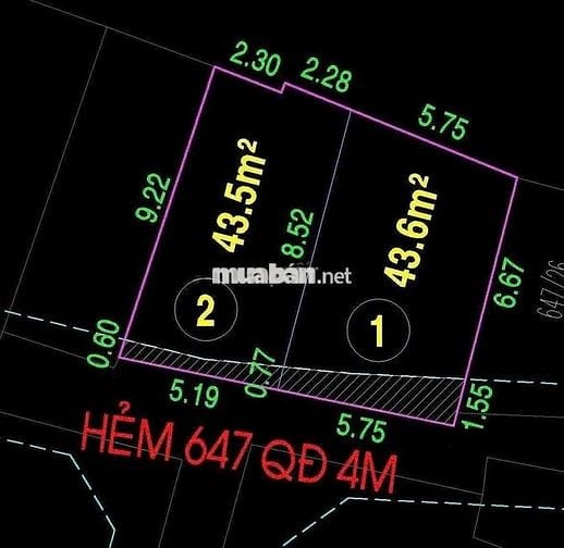 Bán 2 Lô Đất đường Lạc Long Quân ngang 11m