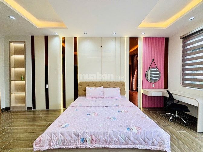 Nhà mới 4x20m 1 trệt lửng 4 lầu st 6PN 9WC có thang máy - Giá 15 tỷ Tl