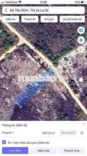 Đất MT gần biển 1011m2 Phường Lagi, Lâm Đồng, Bình Thuận Cũ
