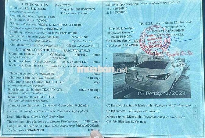 Toyota Vios G 2022 1.5 Tự động Trắng