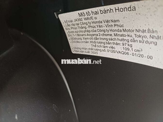 Honda Wave Alpha 2023 Đen 109.1 cm3