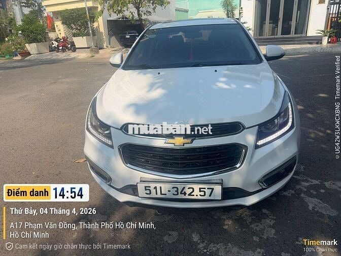Chevrolet Cruze LTZ 1.8 2017 Trắng 88000 Km