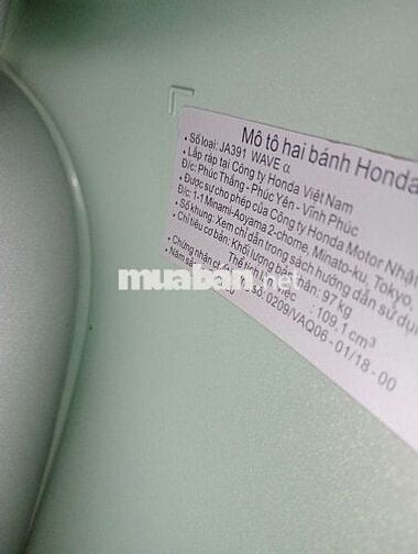 Honda Wave Alpha 2020 Xanh Ngọc