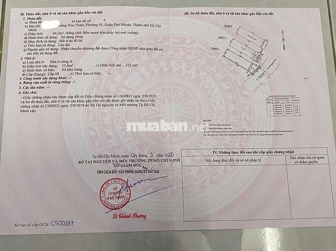 Bán nhà Phú nhuận 44m2 giá 8,5 tỷ, SHR, hẻm xe hơi