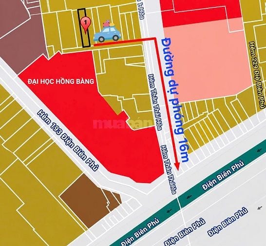 🔥 ĐẤT 100M² HXH – ĐIỆN BIÊN PHỦ – NGAY ĐH HỒNG BÀNG – NHỈNH 19 TỶ 5🔥