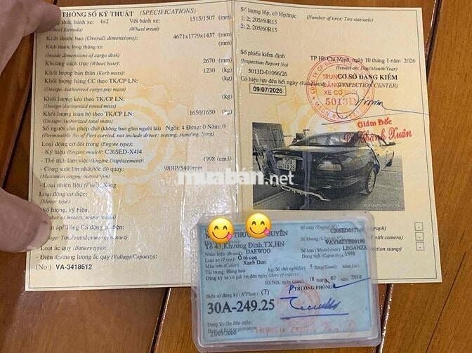Daewoo Leganza 2000 Đen 5 chỗ