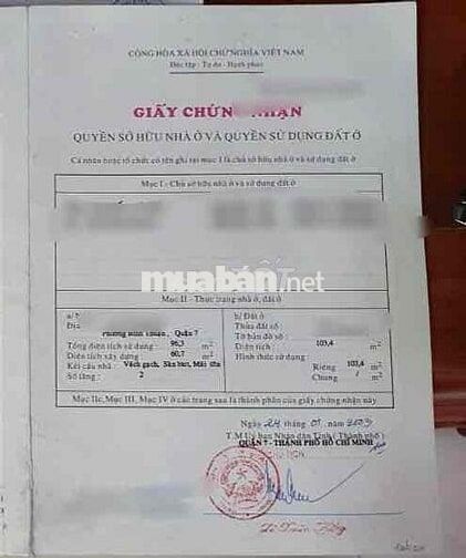 NHÀ NGANG 6,74M - KHU LÝ PHỤC MAN - QUẬN 7