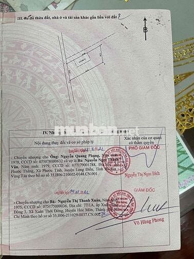 CHÍNH CHỦ CẦN BÁN ĐẤT MẶT TIỀN XE HƠI – LONG HẢI, BÀ RỊA VŨNG TÀU