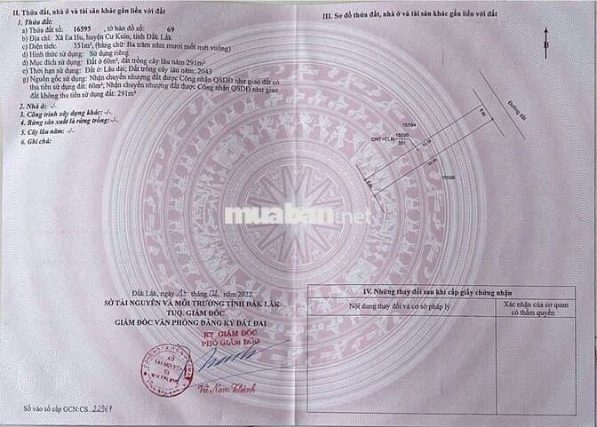 bán đất nền trung tâm xã Eaning, đak lak