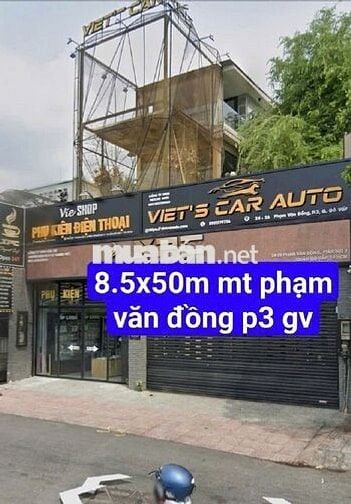 Cho thuê nhà Mặt Tiền Phạm Văn Đồng, P1, Gò Vấp, DT 8.5x50m, trệt.