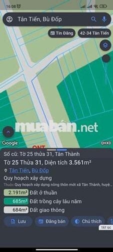 ĐẤT ĐẸP ĐƯỜNG NHỰA - GẦN CHỢ TÂN THÀNH - GIÁ TỐT BÙ ĐỐP - CHÍNH CHỦ