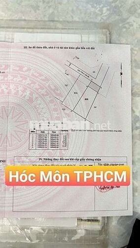 Bán đất Hoc môn 100m2 giá 3 tỷ, SHR, full thổ cư, hẻm 4m