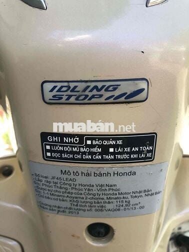 Honda Lead 2013 Vàng kem